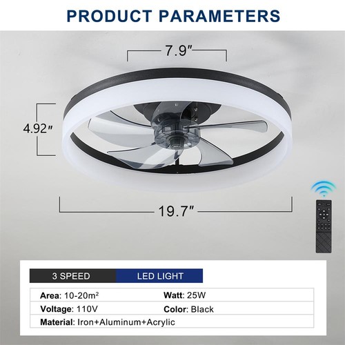 Modern fan lights flush - 20",