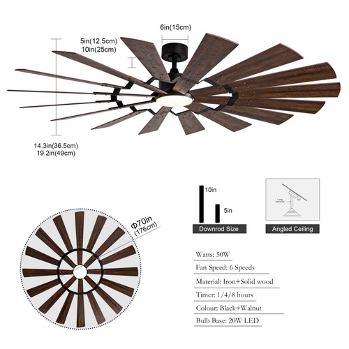 Large ceiling fan w light - large,