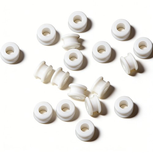 18pcs rubber grommets white - rubber,