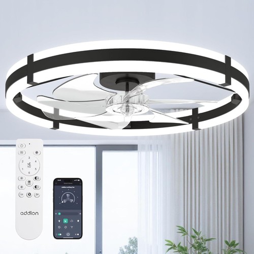 Black flush ceiling - 24", fan
