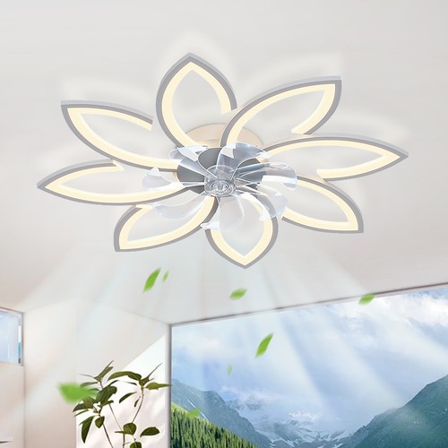 Low profile ceiling fans with - low,